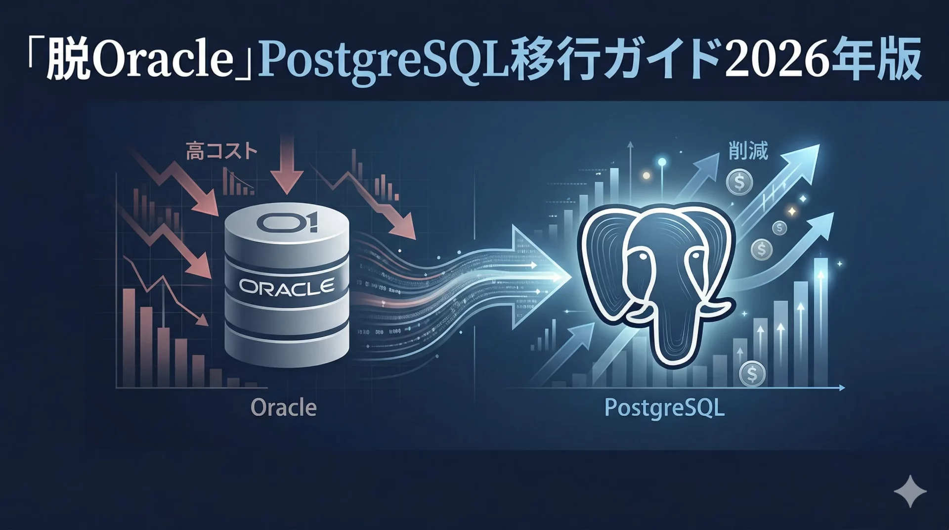 「脱Oracle」でコストを半減？PostgreSQL移行のメリット・デメリット・費用と進め方【2026年版】